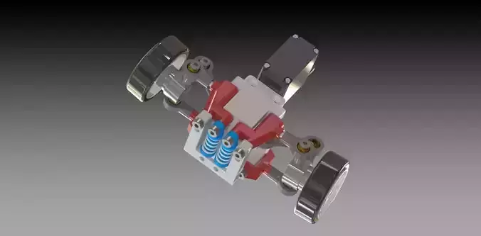 24th RWD drift chassis kit 3D print model 6