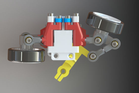 RWD drift chassis kit 3D print model_6