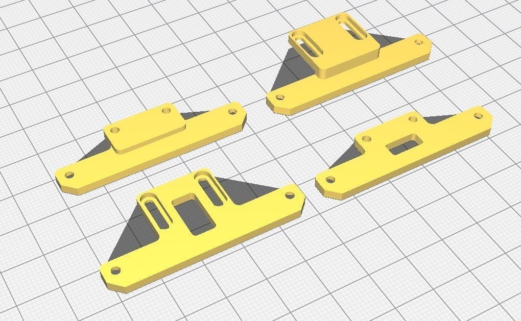 RWD drift chassis kit 3D print model_36