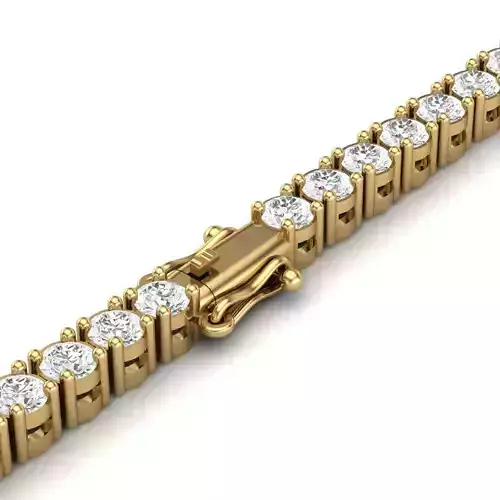 Waterway Bracelet With Box Lock 3mm Stone 3D print model