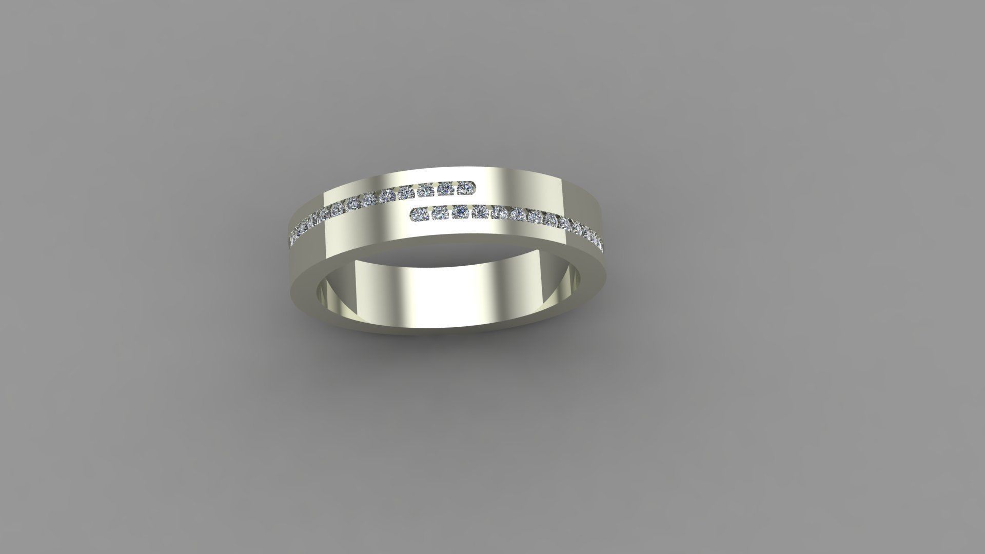 Band ring 3D print model_2