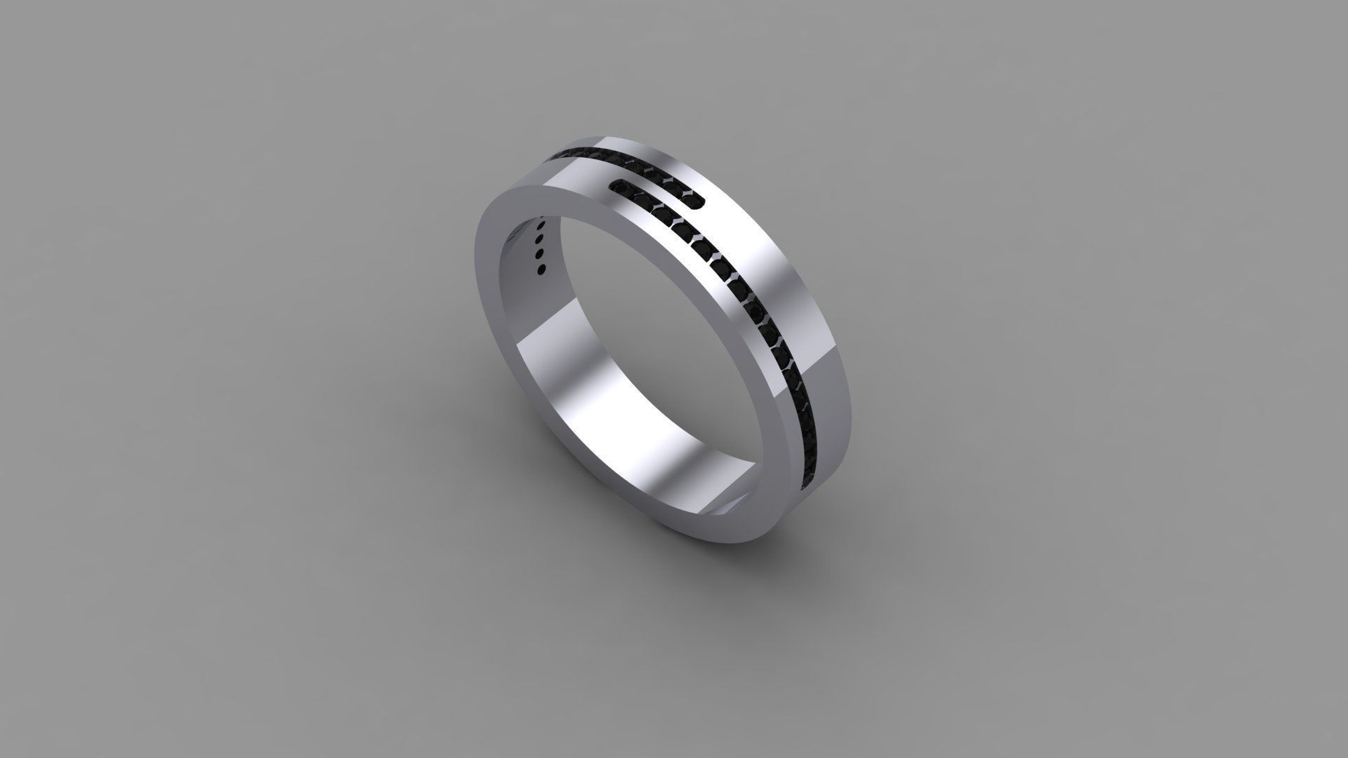 Band ring 3D print model_3