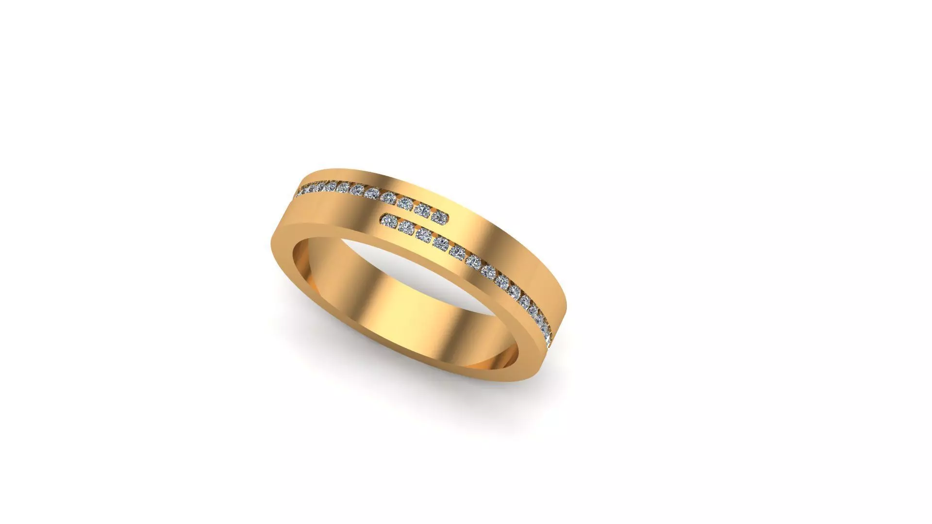 Band ring 3D print model_0