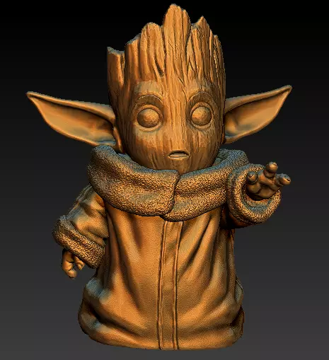 YODAGROOT - BABY YODA BABY GROOT Free 3D print model