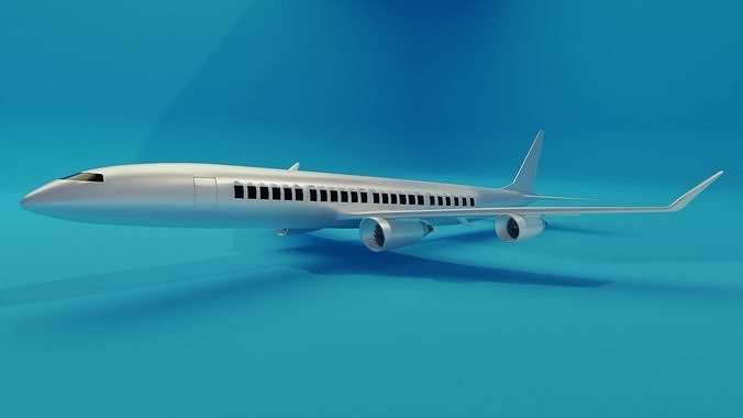 Low-poly Airplane boeing Low-poly 3D model