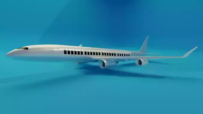 Low-poly Airplane boeing Low-poly 3D model