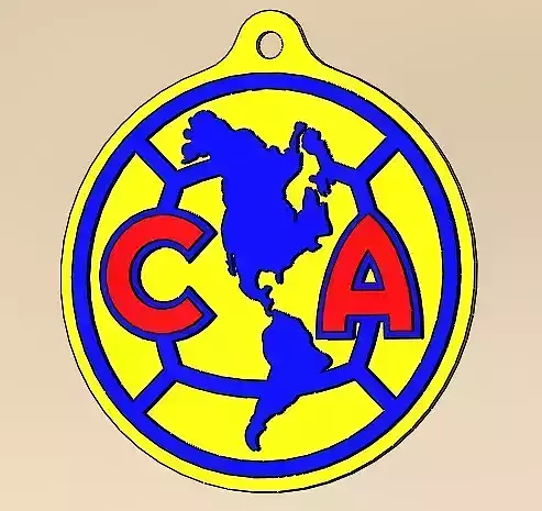 key ring America Futbol 3D print model