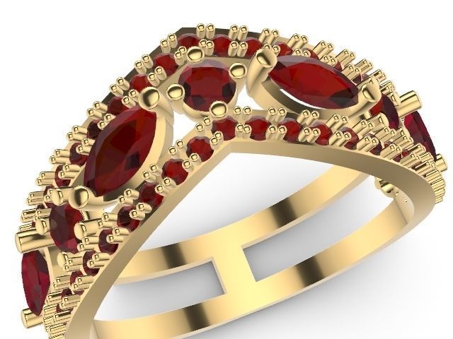 shape marquise ring stl verified 3D print model_17