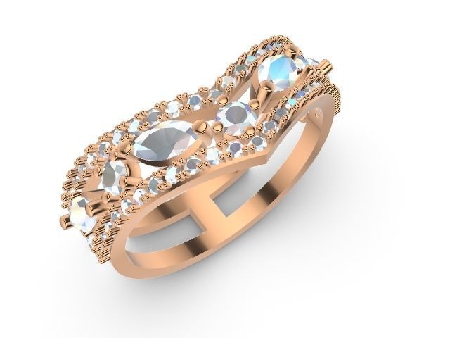 shape marquise ring stl verified 3D print model_7