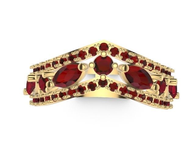 shape marquise ring stl verified 3D print model_2