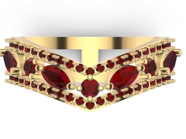 shape marquise ring stl verified 3D print model_1