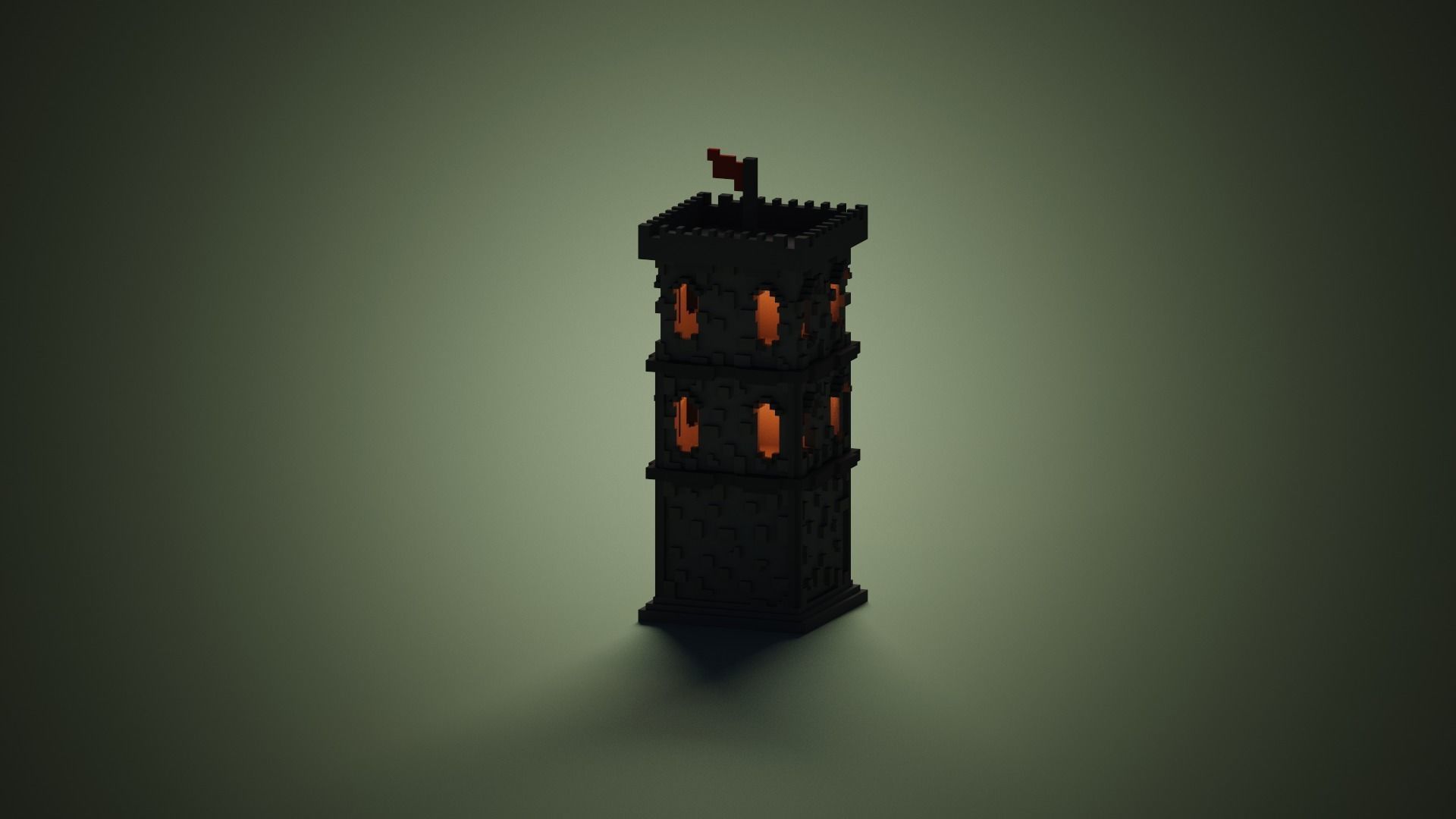 WatchTower lego tower Low-poly 3D model_7