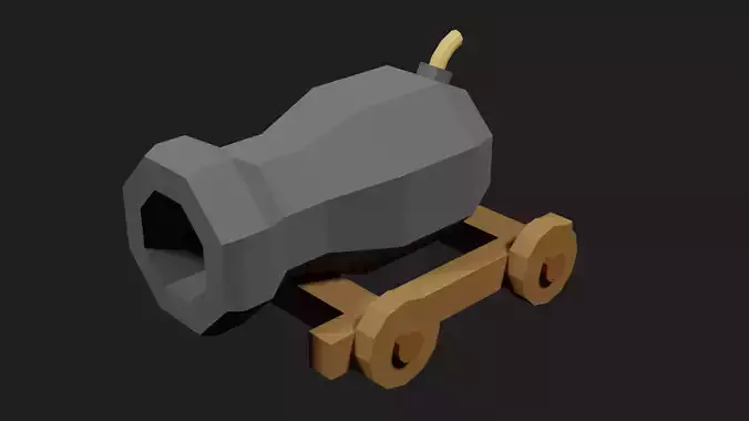 Lowpoly Comicstyle Cannon