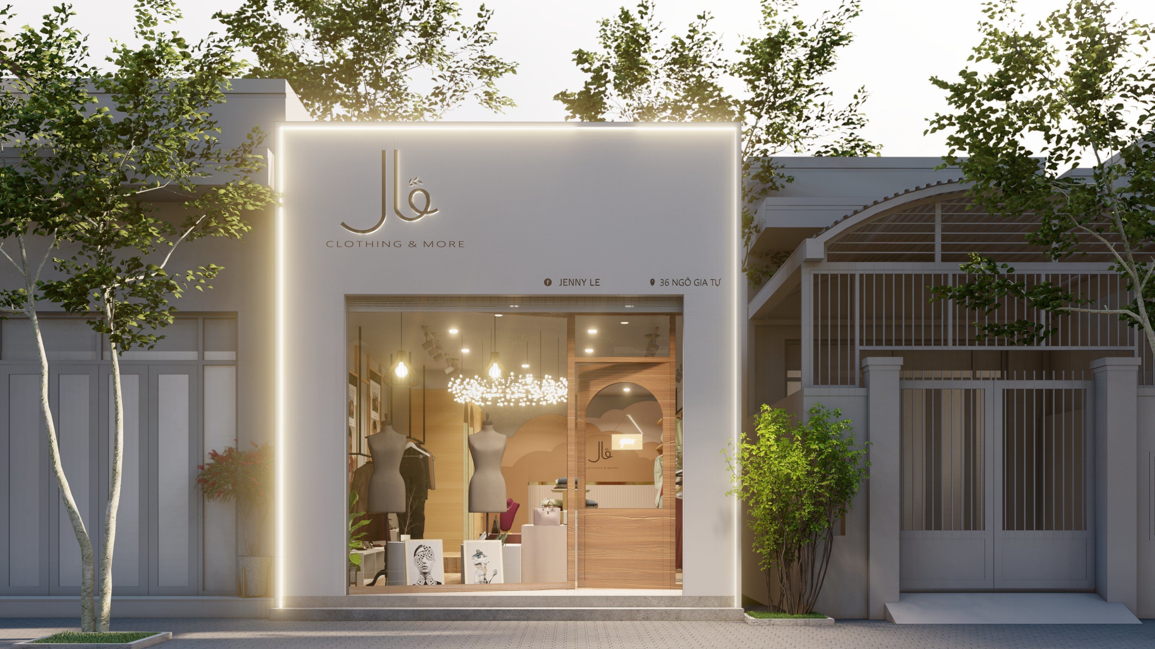 Shop clothes -Minimalist Design  Low-poly 3D model_5