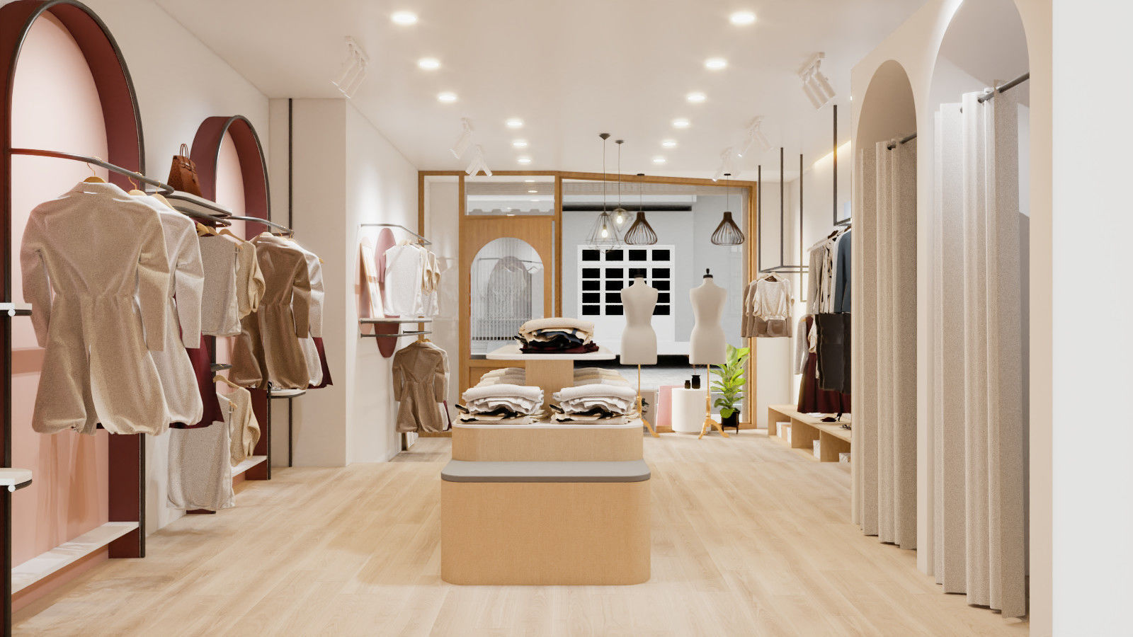 Shop clothes -Minimalist Design  Low-poly 3D model_4