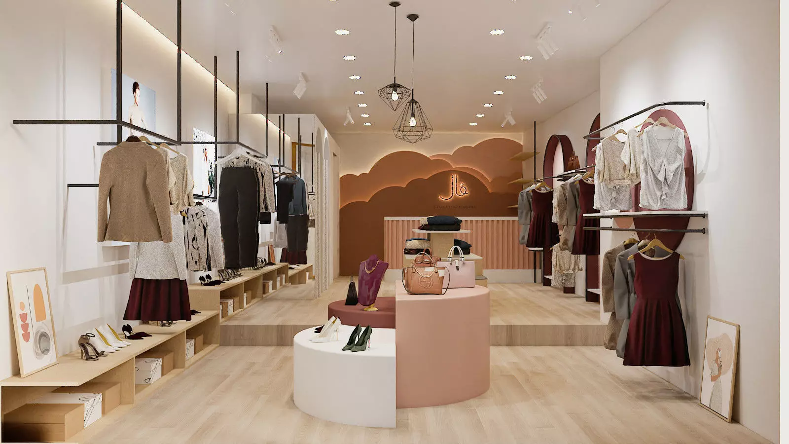 Shop clothes -Minimalist Design  Low-poly 3D model_0