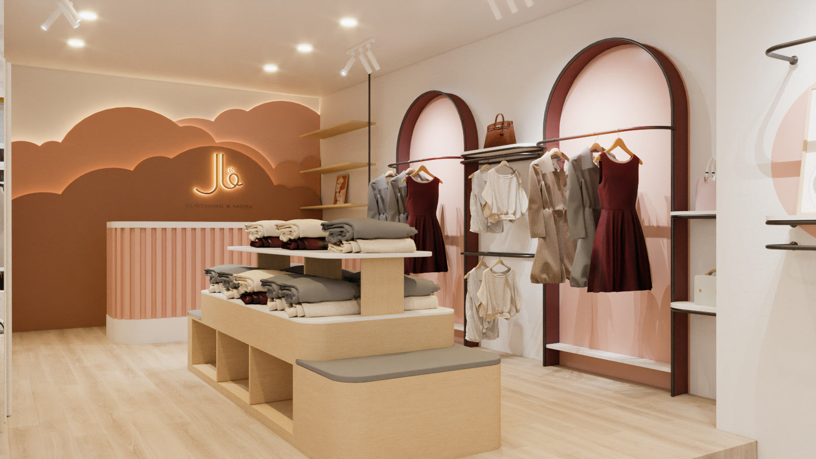 Shop clothes -Minimalist Design  Low-poly 3D model_2