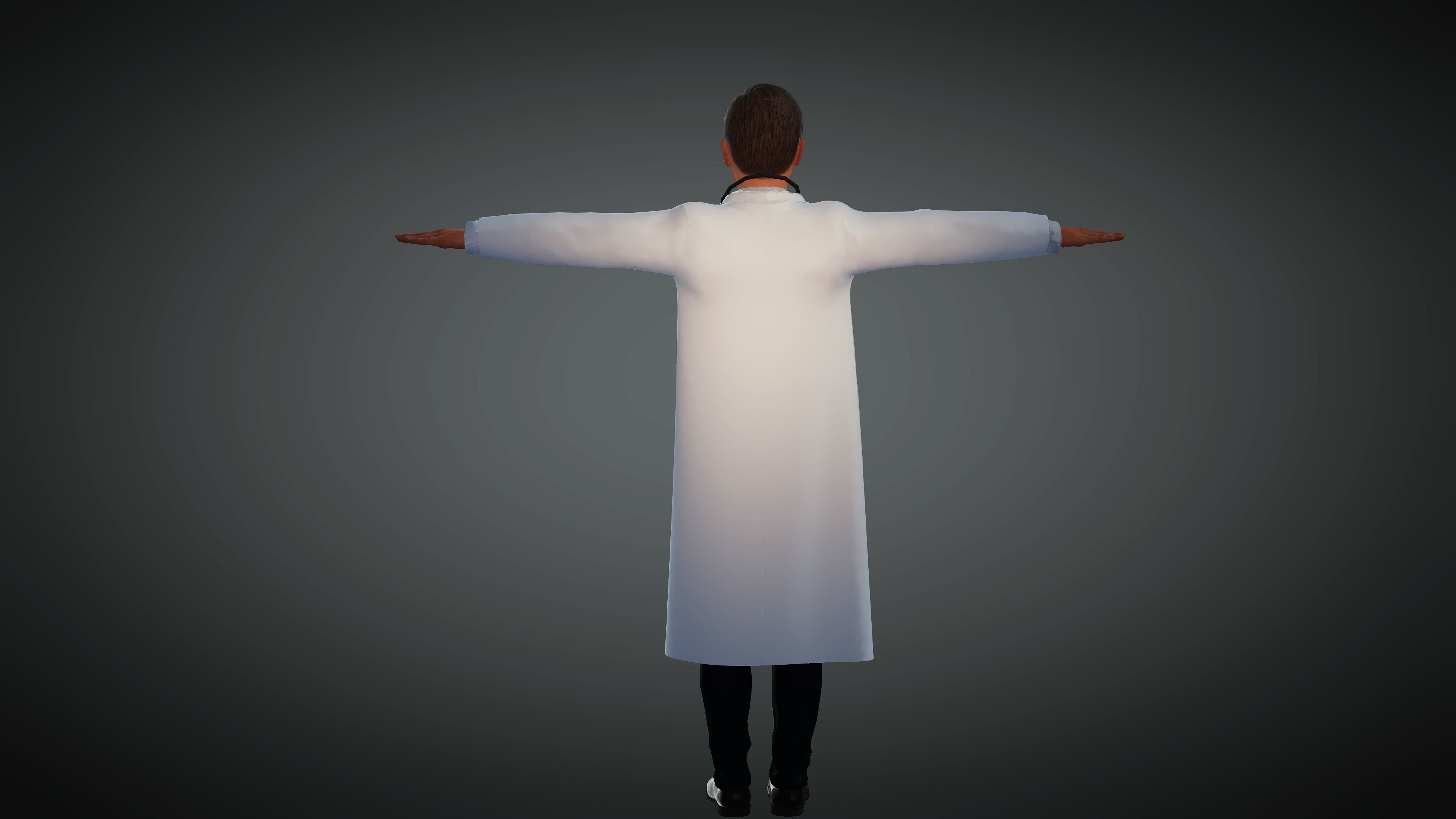 Doctor Realistic and Rigged Character Game Ready 3D model_4