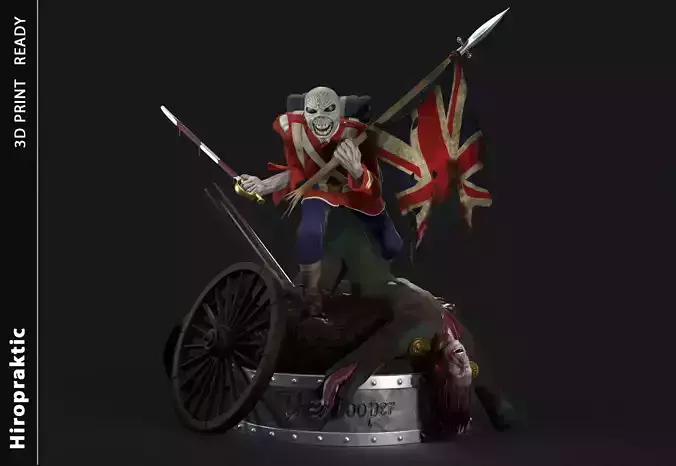 The Trooper statue of soldier on cannon