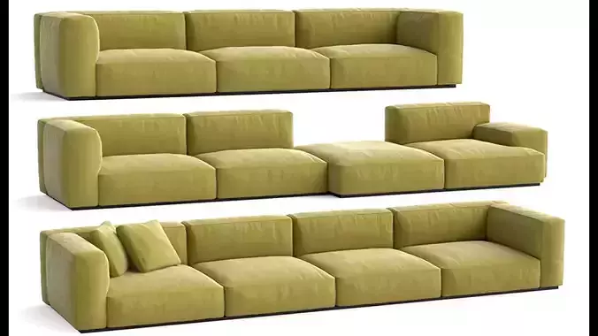 Dark Fabric Sofa - Modern Sofa