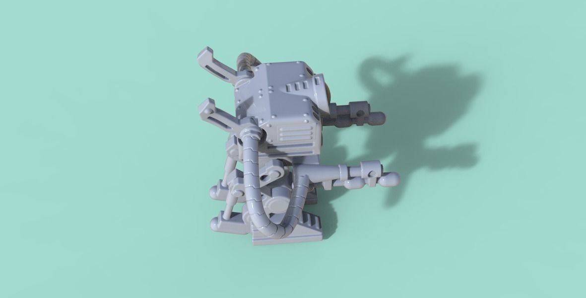 robot shooter 3D print model_5