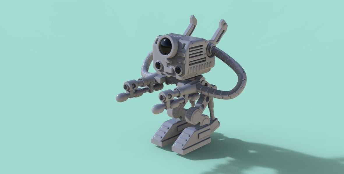 robot shooter 3D print model_1