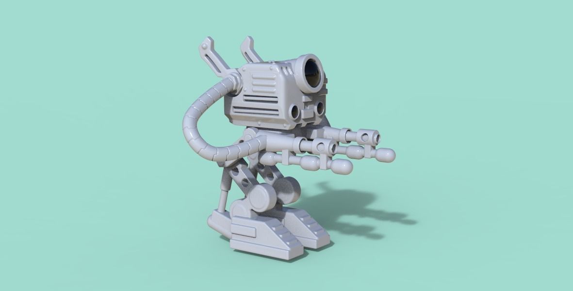 robot shooter 3D print model_2