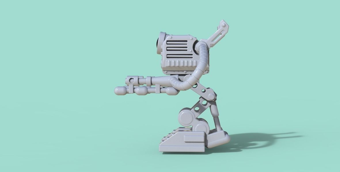 robot shooter 3D print model_3