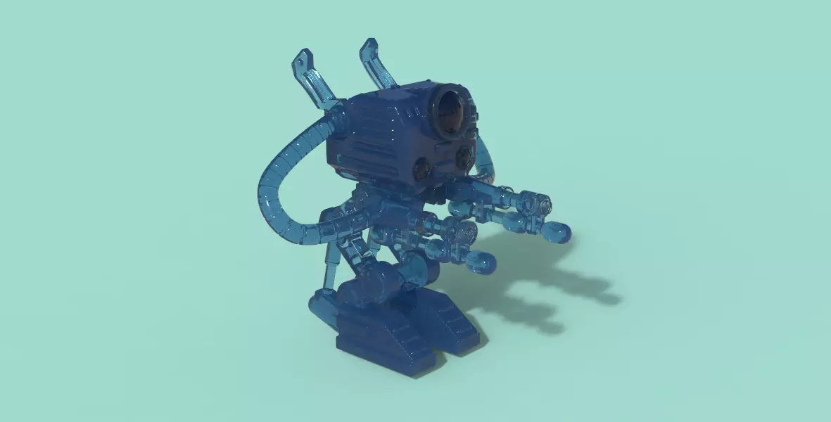 robot shooter 3D print model_0