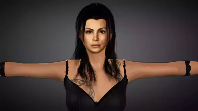 Woman  Realistic  and Rigged Character Game Ready  3D model