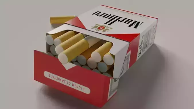 Realistic Cigarette Pack 3D model