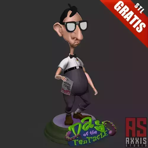 FREE Day of the Tentacle bernard bernoulli for 3D Printing FREE Free 3D print model