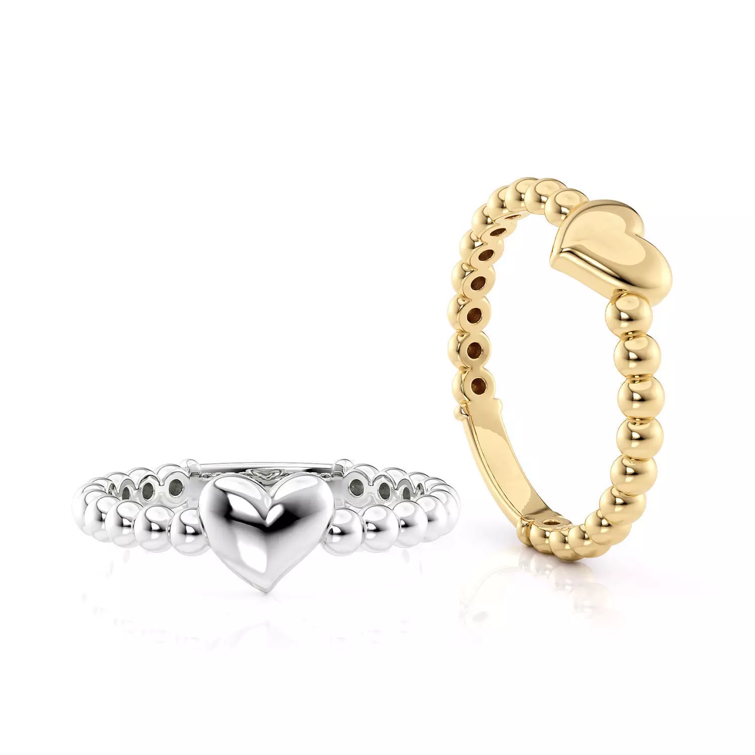 Ring one heart R 0320 printable 3d model 3D print model