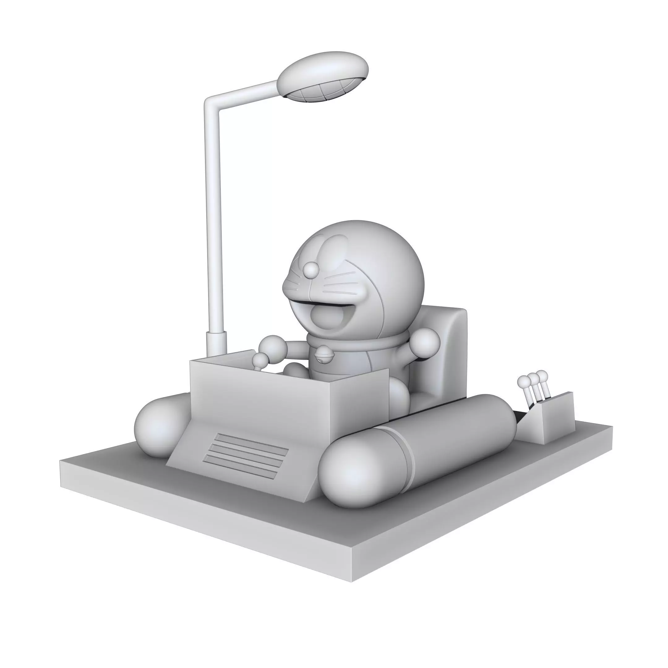 Doraemon and Time Machine 3D print model_0