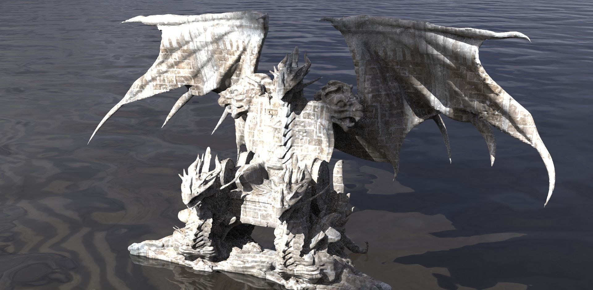 Queen of dragons Throne Wings  3D model_1