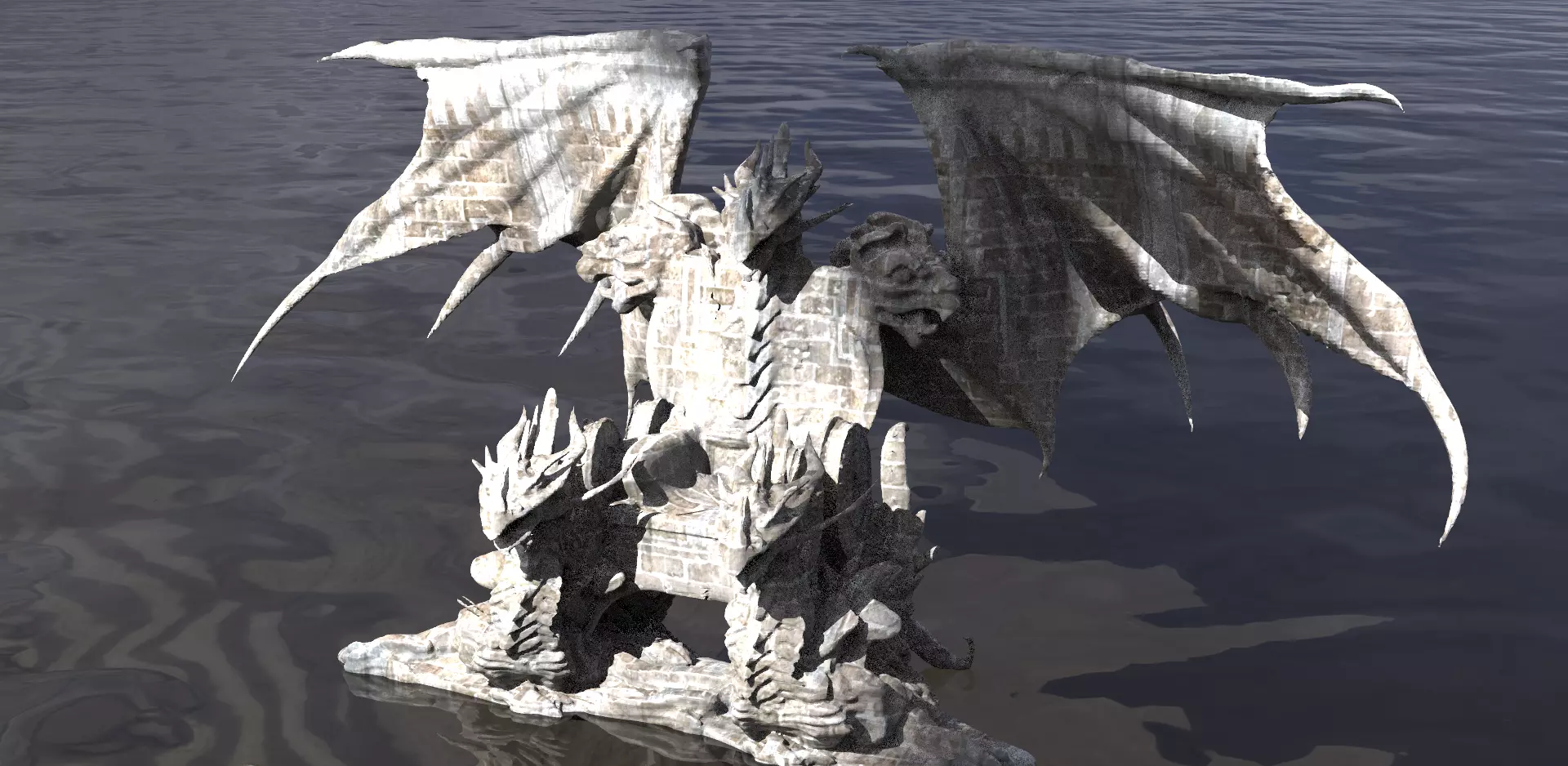 Queen of dragons Throne Wings  3D model_0