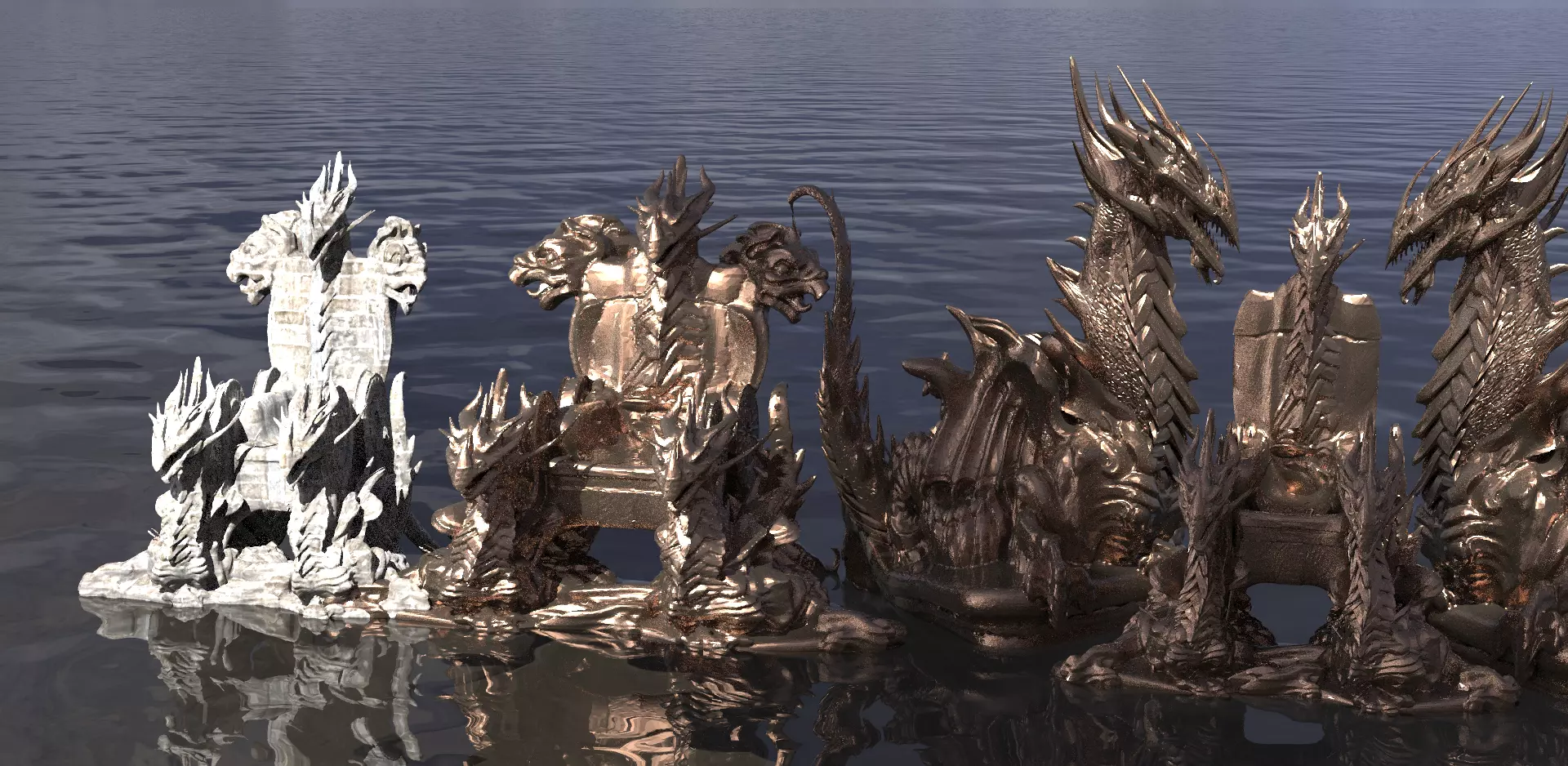 Queen of dragons 4 thrones  3D model_0