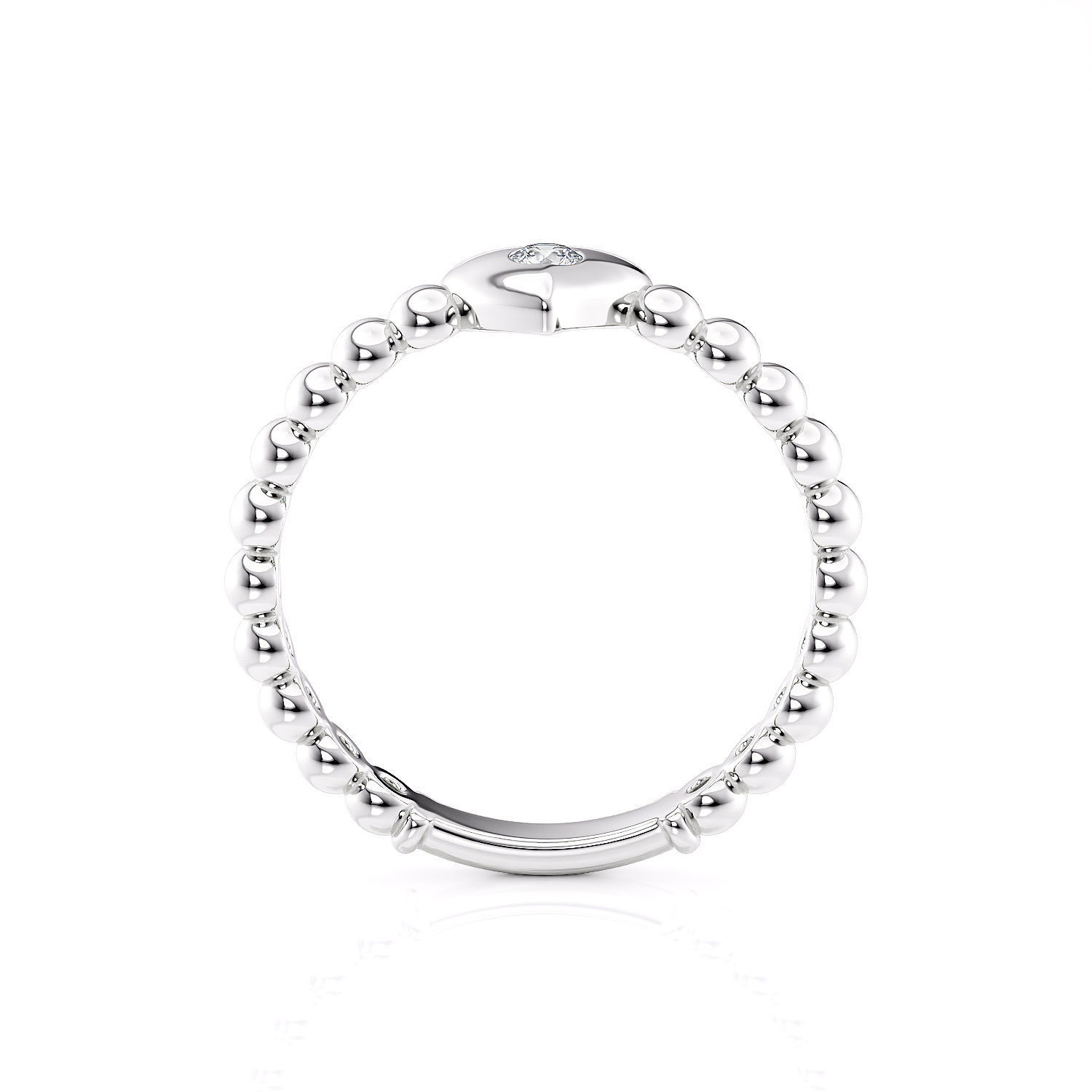 Ring one heart with stones R 0321 printable 3d model 3D print model_7