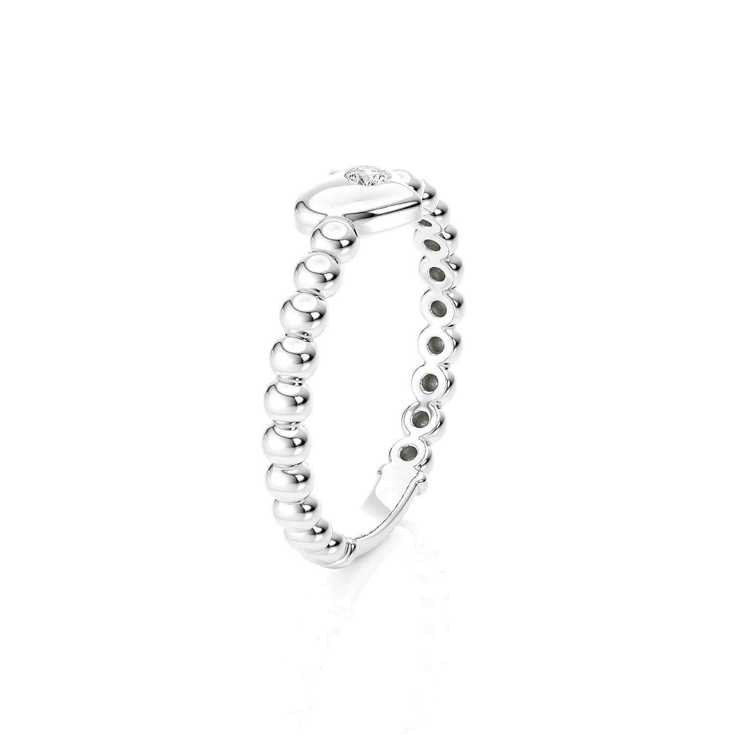 Ring one heart with stones R 0321 printable 3d model 3D print model_6