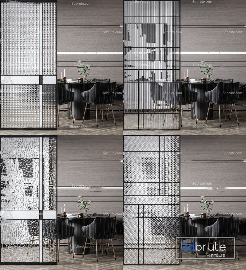 glass type  Low-poly 3D model_2