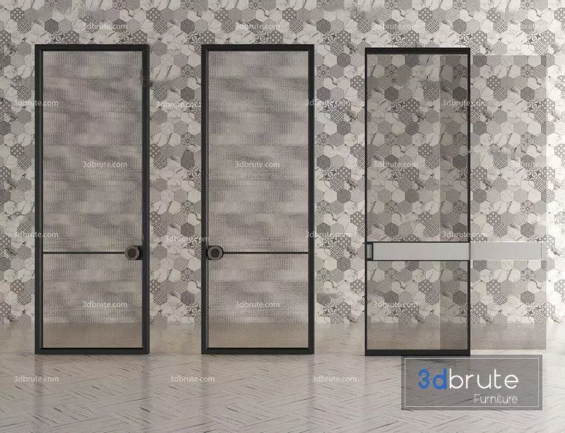 glass type  Low-poly 3D model_0