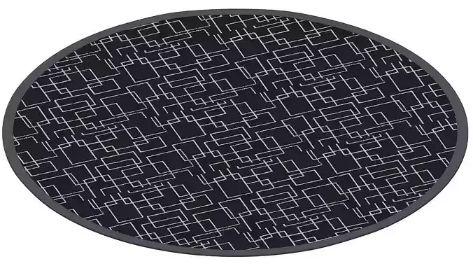 Round carpet leather edge 3D model