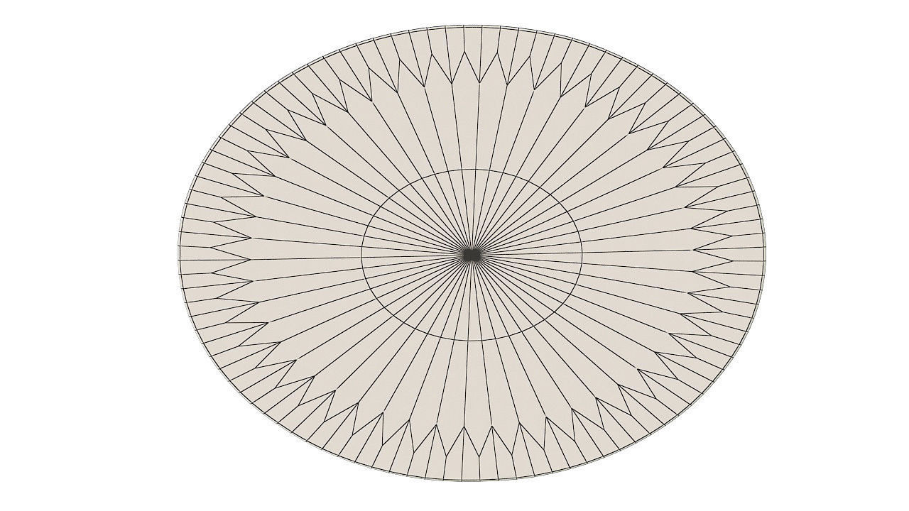 Round carpet leather edge 3D model_5