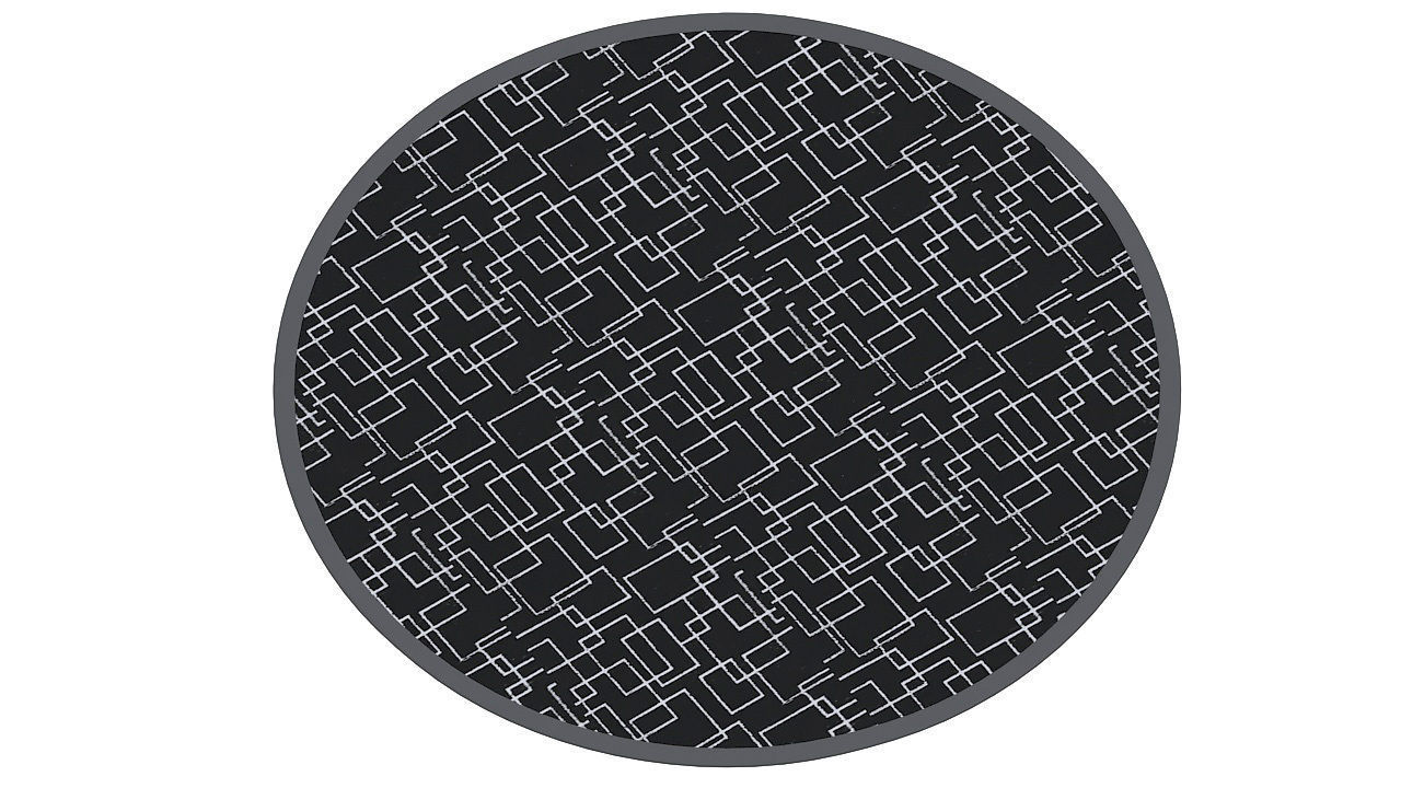Round carpet leather edge 3D model_2