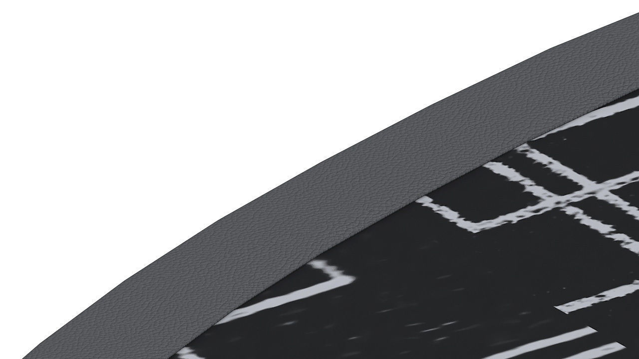 Round carpet leather edge 3D model_3