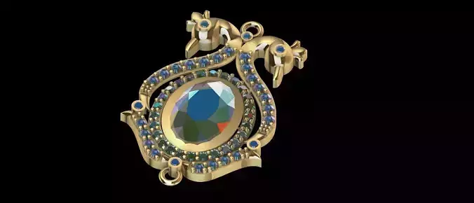 Peacock Mugappu Indian Style