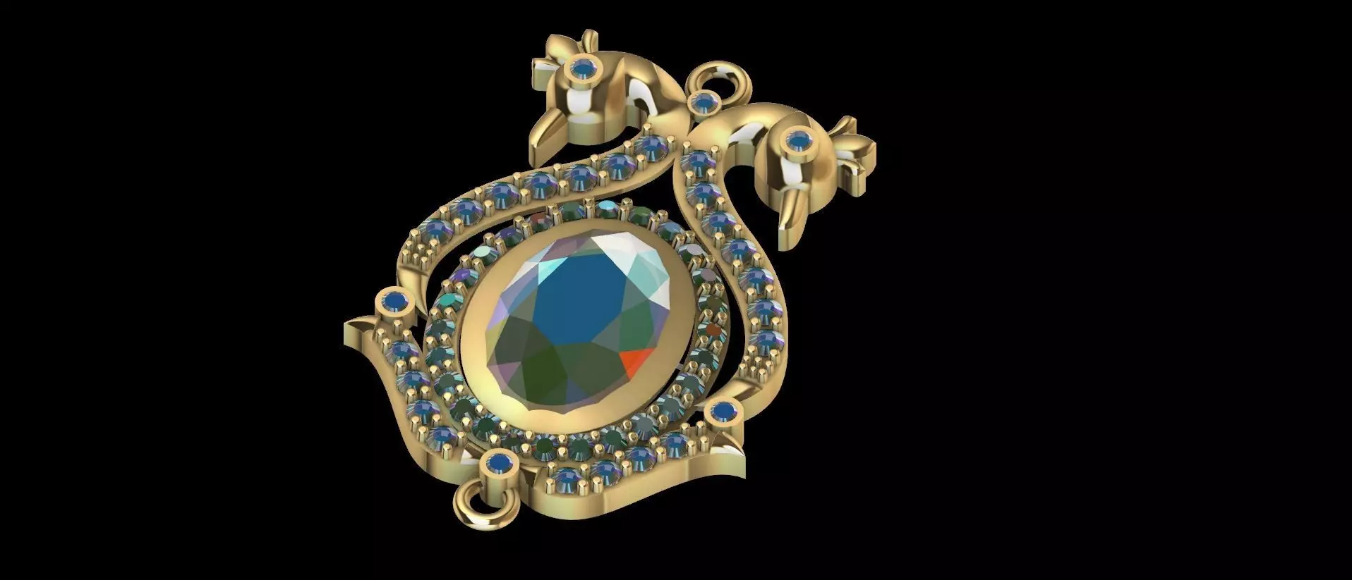 Peacock Mugappu Indian Style 3D print model_0