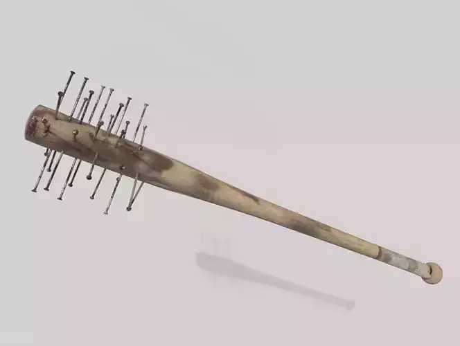 Melee Bloody Baseball Bat  Low-poly 3D model