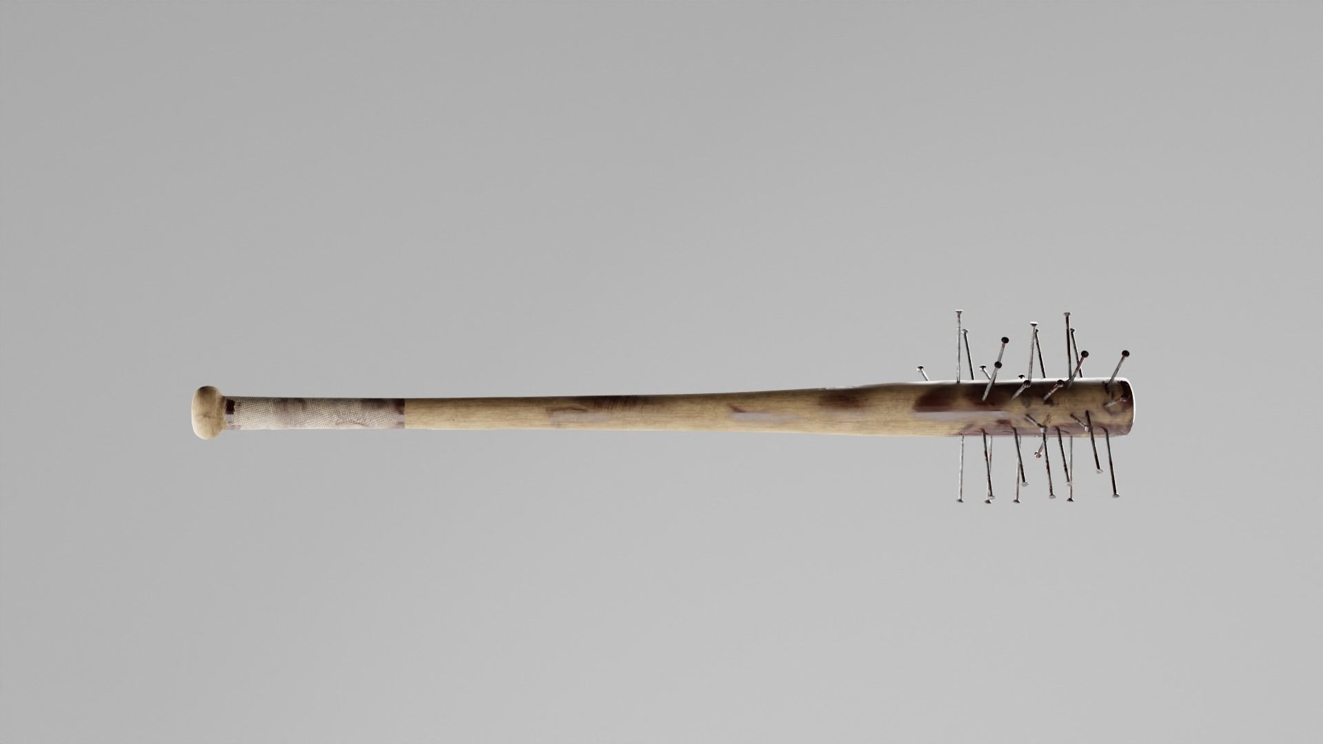 Melee Bloody Baseball Bat  Low-poly 3D model_5