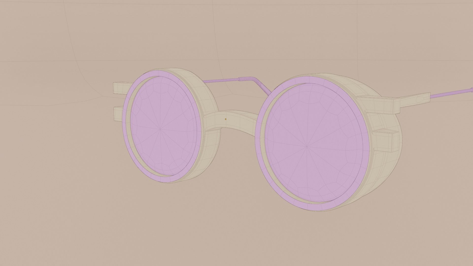 Retro Glasses Free 3D model_4